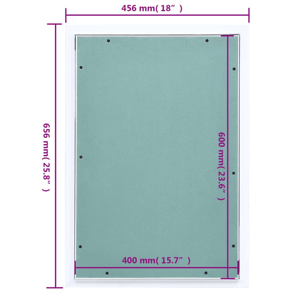 Foto 5 pulgar | Panel De Acceso Vidaxl Con Marco De Aluminio  Placa De Yeso 40x60 Cm - Venta Internacional.