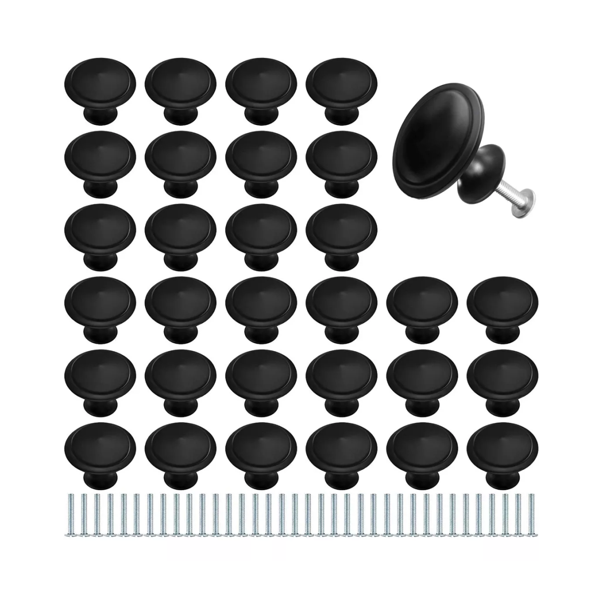 Foto 2 pulgar | Tiradores Pomo Manija Perilla Para Cajon Armario Gabinete Negro
