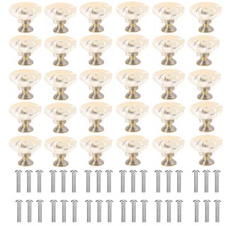 Foto 1 | Xtellar 30pcs Tiradores De Cajón De Lujo - Pomos De Cristal Elegantes Para Mobiliario - 30mm