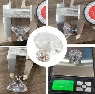 Foto 3 | Xtellar 30pcs Tiradores De Cajón De Lujo - Pomos De Cristal Elegantes Para Mobiliario - 30mm