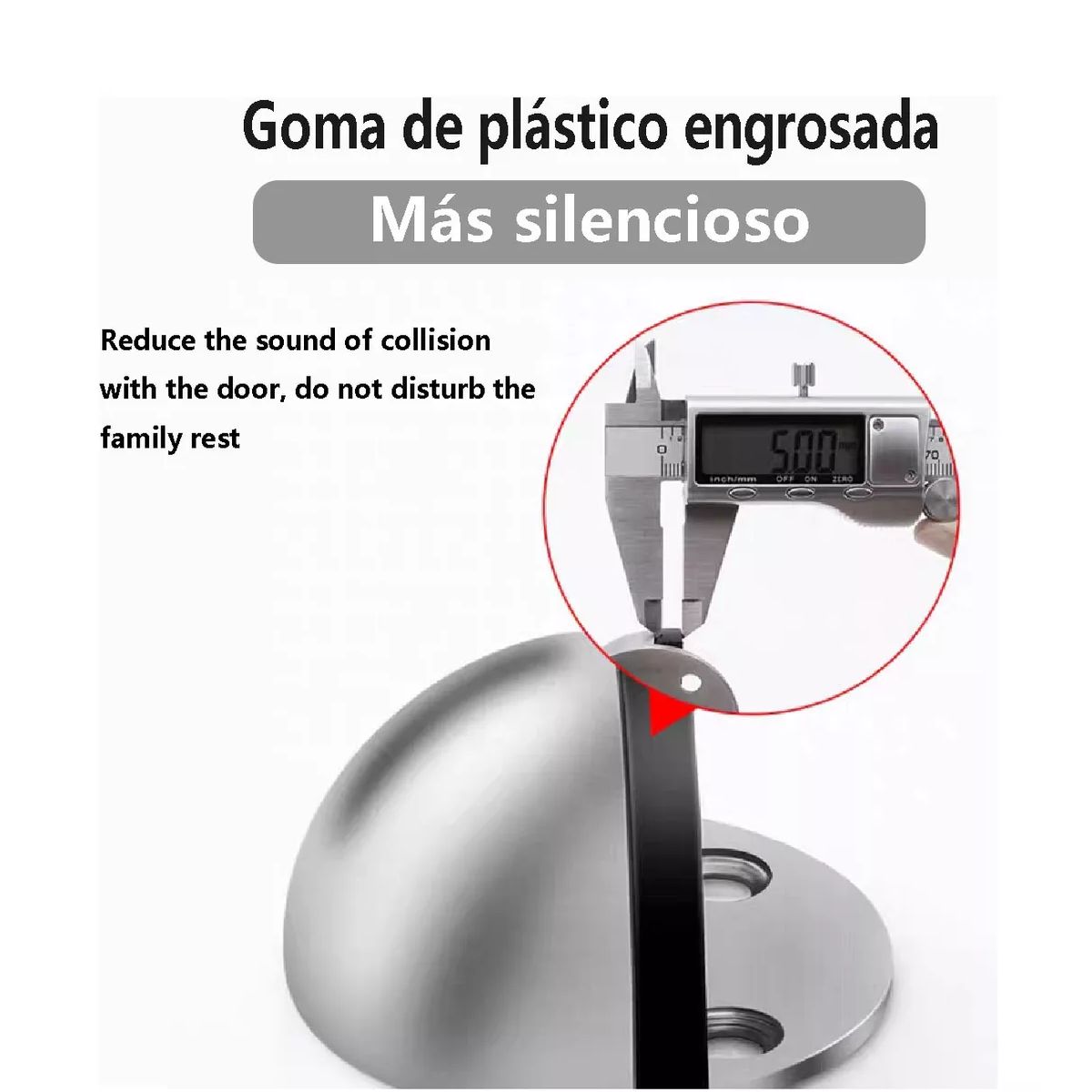 Foto 2 | Juego De 6 Topes Magnéticos De Acero Inoxidable Para Puertas Eo Safe Imports Esi-15508 Plata
