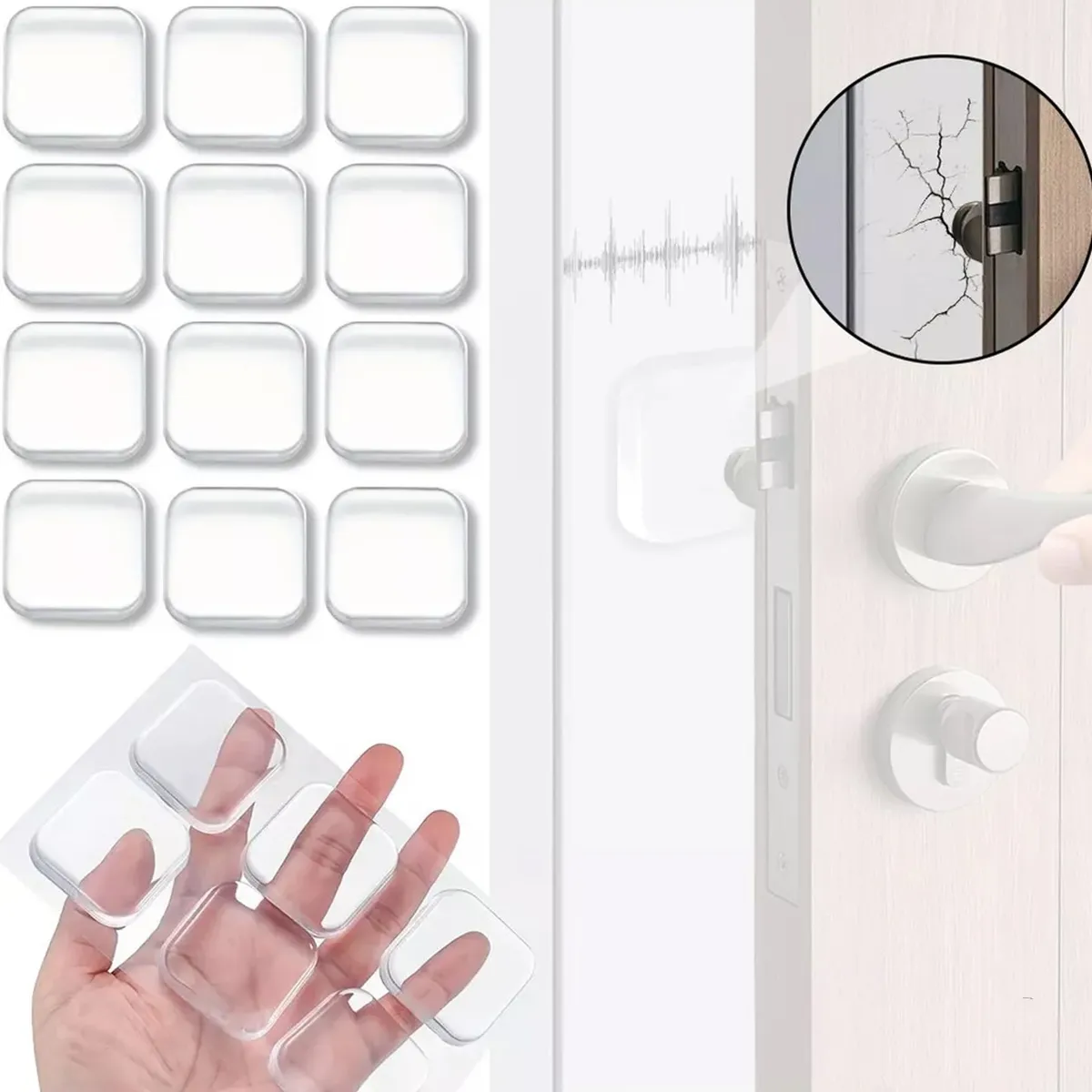 Foto 3 pulgar | 30pzs Topes  Lab.g Para Puertas Silicona Silenciar Protector Pared Transparente