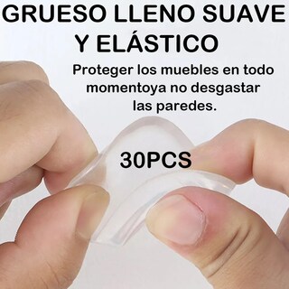 Foto 5 | 30pzs Topes Lab.g Para Puertas Silicona Silenciar Protector Pared Transparente