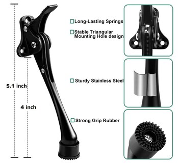 Foto 2 | ''xtellar - Juego De 2 Topes Para Puertas Con Pedal Y Goma Antideslizante Ultra Resistente En Negro''