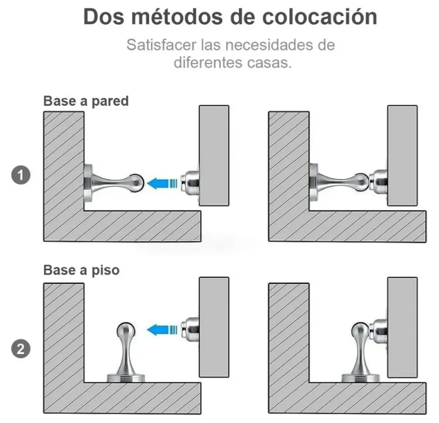 Foto 4 pulgar | Tope Magnético para Puertas Xtellar de Acero Inoxidable 2 Piezas