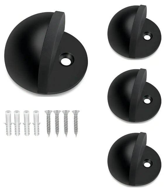 Foto 1 | Xtellar – Set De 4 Elegantes Topes De Puerta  Media Luna  Acabado Negro Mate