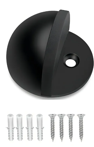 Foto 3 pulgar | Xtellar – Set De 4 Elegantes Topes De Puerta  Media Luna  Acabado Negro Mate