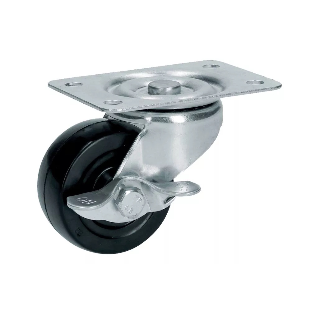 Rodaja Hule Giratoria 2pulg Con Freno P/ Muebles Surtek