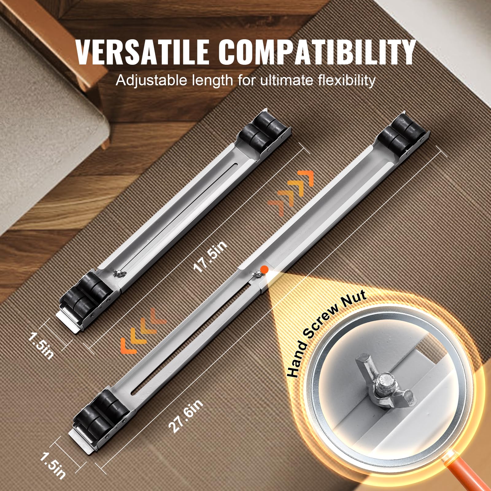 Foto 3 | Appliance Rollers Vevor Heavy Duty Mobile Base Blanca - Venta Internacional.