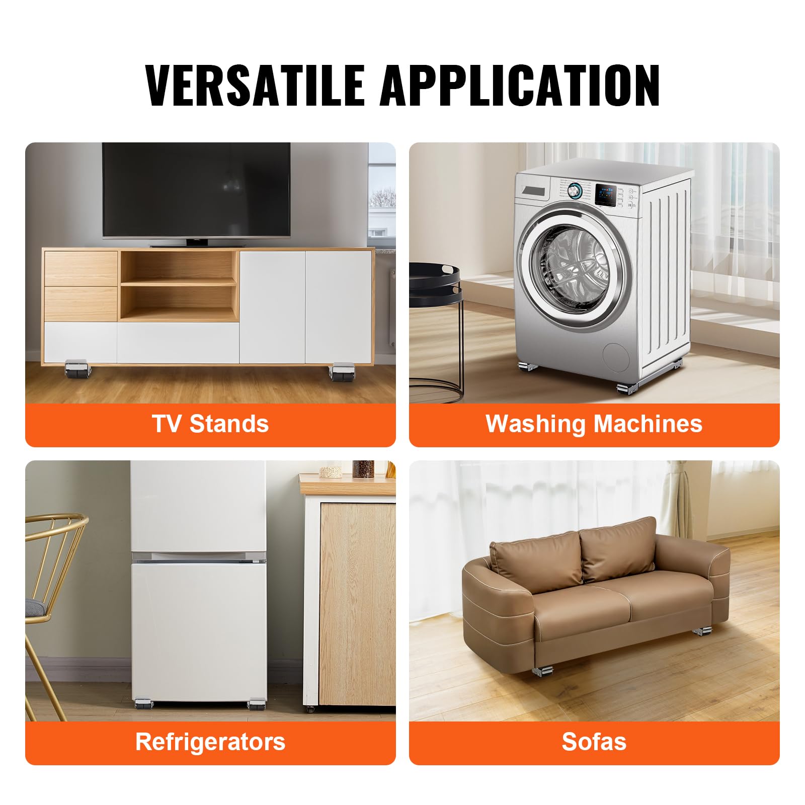 Foto 6 pulgar | Appliance Rollers Vevor Heavy Duty Mobile Base Blanca - Venta Internacional.