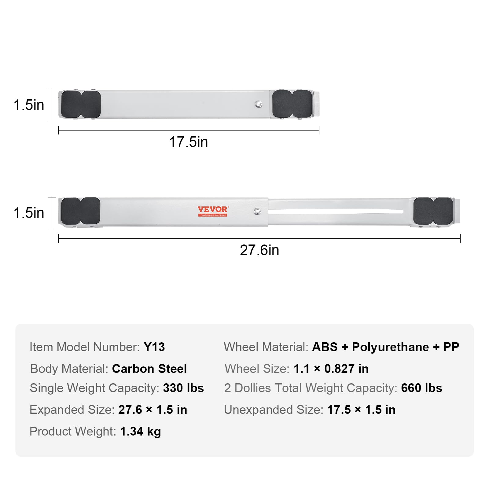 Foto 8 pulgar | Appliance Rollers Vevor Heavy Duty Mobile Base Blanca - Venta Internacional.