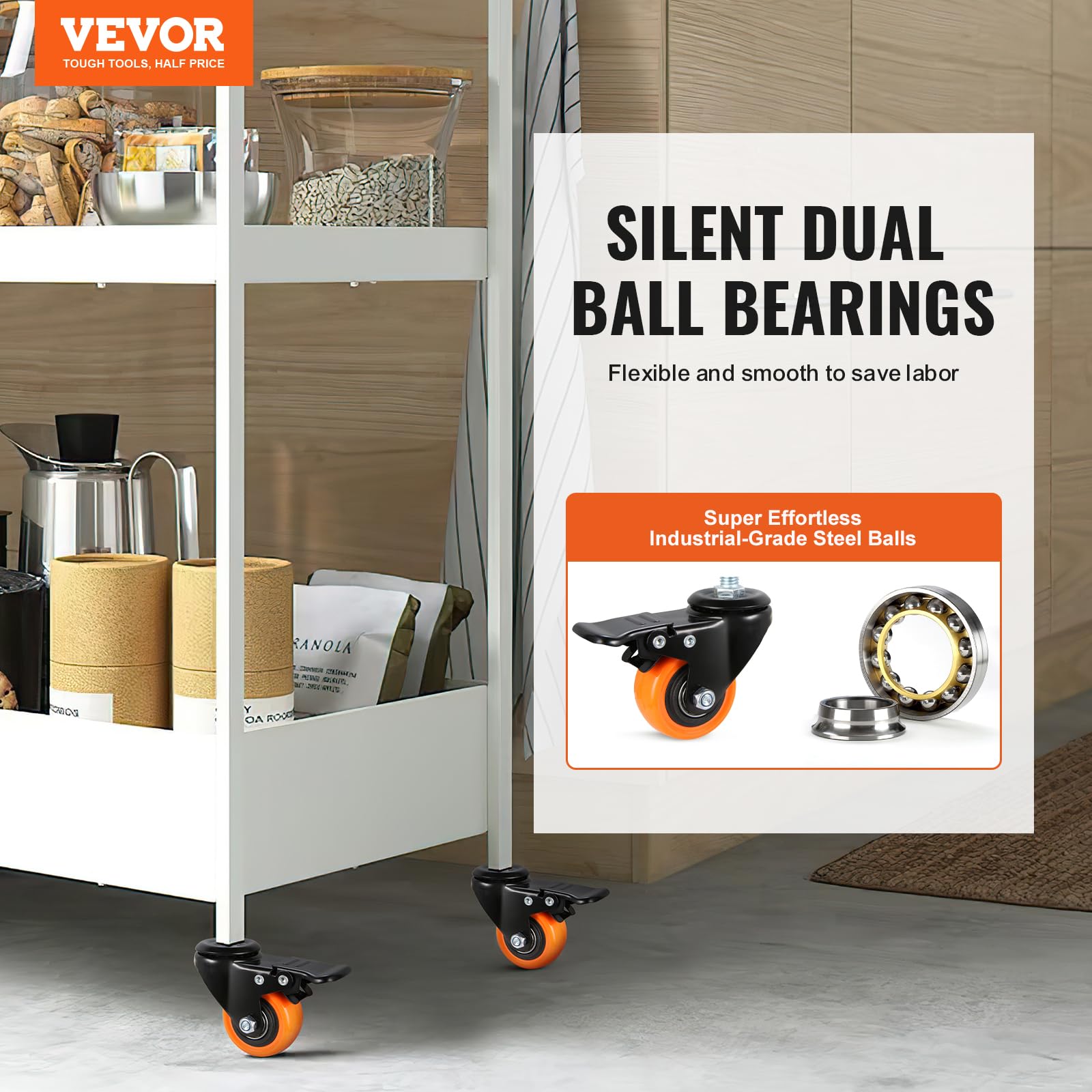 Foto 3 pulgar | Juego De 4 Ruedas Caster Wheels Vevor De 5 Cm Con Capacidad De Carga De 50 Kg - Venta Internacional.