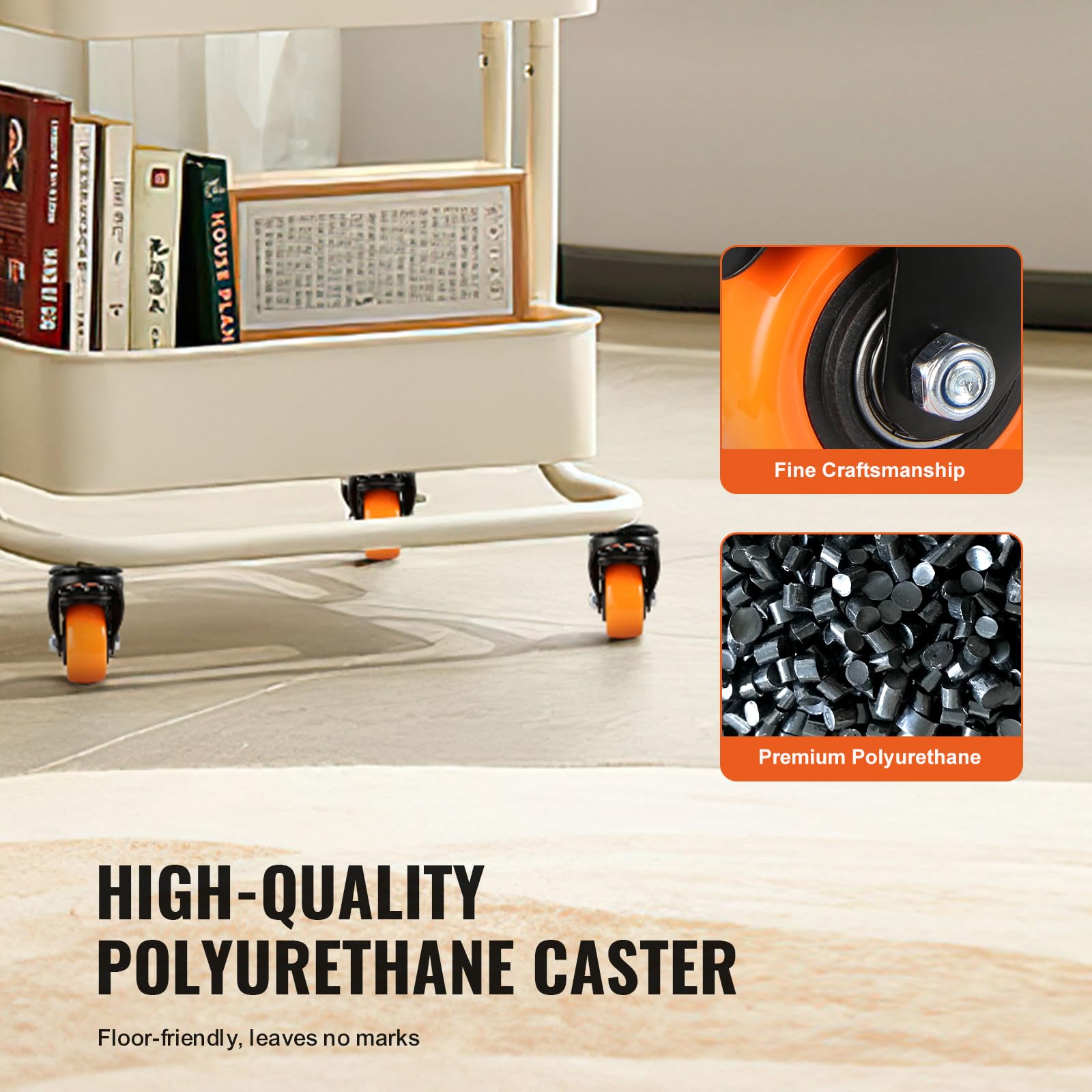 Foto 4 pulgar | Juego De 4 Ruedas Caster Wheels Vevor De 5 Cm Con Capacidad De Carga De 50 Kg - Venta Internacional.