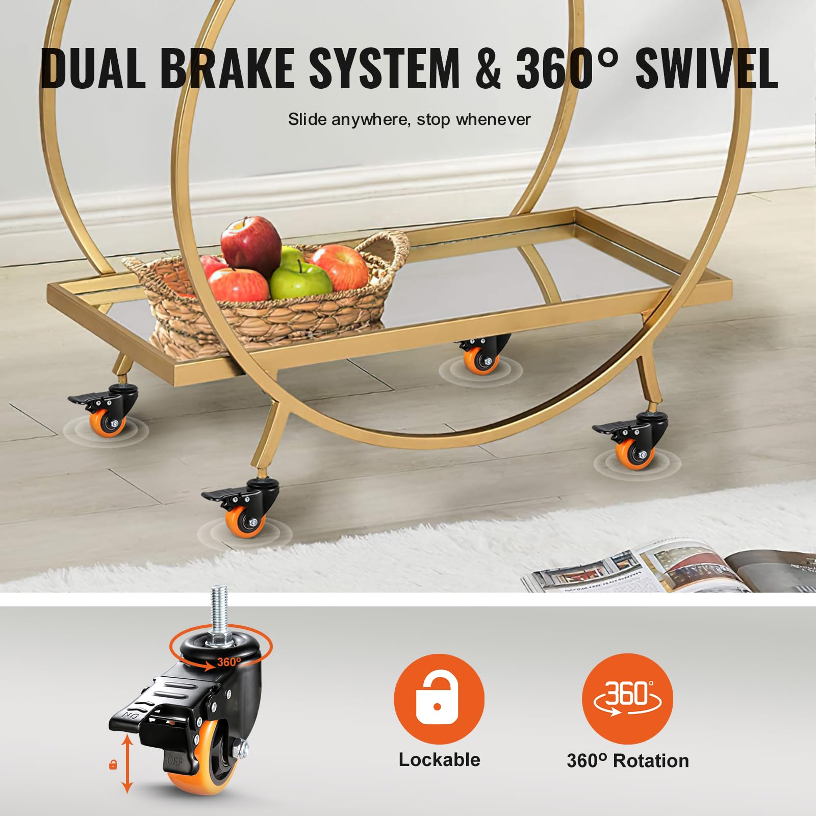 Foto 6 pulgar | Juego De 4 Ruedas Caster Wheels Vevor De 5 Cm Con Capacidad De Carga De 50 Kg - Venta Internacional.