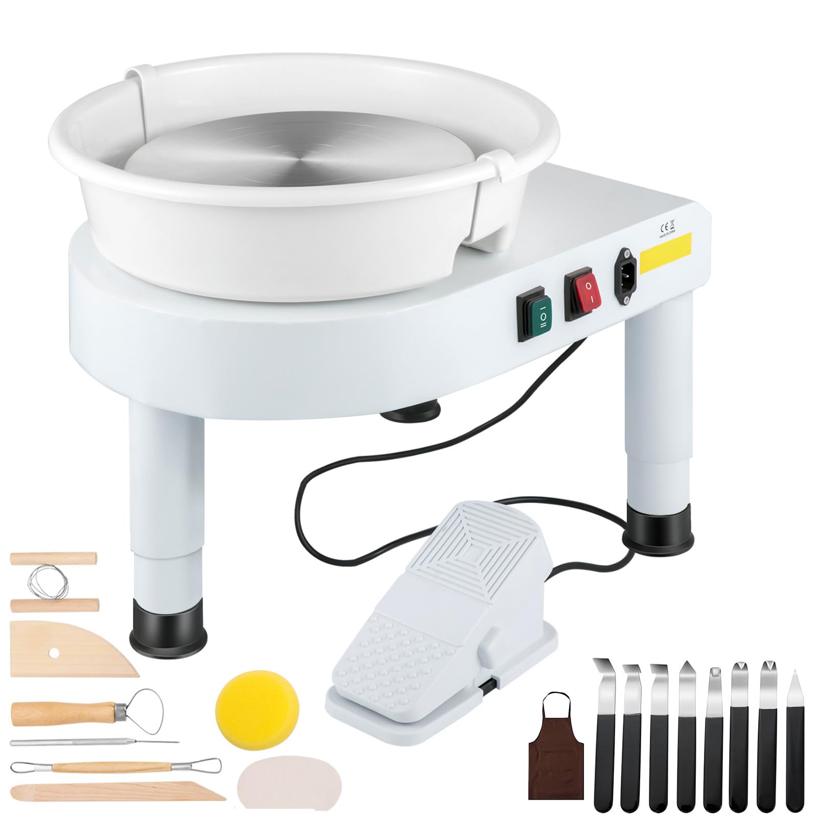 Foto 1 | Volante De Cerámica Vevor Para Adultos Y Principiantes De 28 Cm Con Pedal - Venta Internacional.