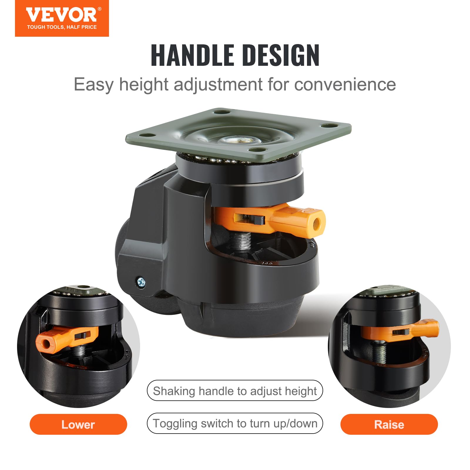 Foto 3 pulgar | Juego de Ruedas Niveladoras Vevor de 2.5 Pulgadas- Venta Internacional
