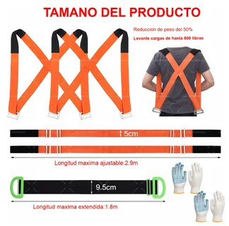 Foto 2 | Xtellar Sistema De Correas Para Mover Muebles Robusto Y Ajustable Con Guantes Incluidos