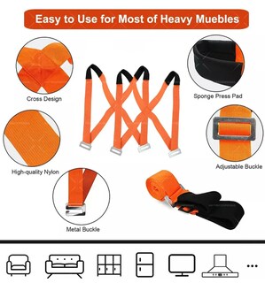 Foto 3 | Xtellar Sistema De Correas Para Mover Muebles Robusto Y Ajustable Con Guantes Incluidos