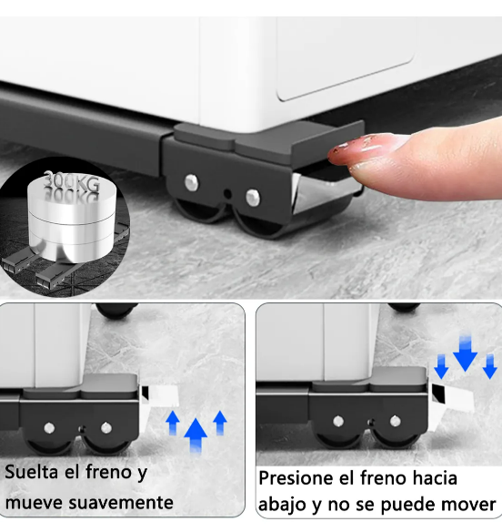 Foto 4 pulgar | Xtellar Soporte Ajustable Premium Con Ruedas Para Electrodomésticos – Ideal Para Refrigeradores Y Lavadoras.
