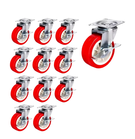 Foto 1 | Xtellar Premium 12pcs Ruedas Giratorias De Pvc De 2 Pulgadas Con Doble Freno