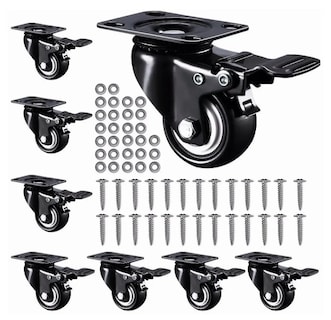 Foto 1 | Set Premium Xtellar De 8 Ruedas Giratorias De Pvc 2 Pulgadas Con Freno - Multifuncionales Y Silenciosas