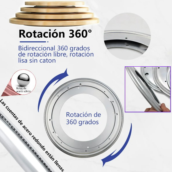 Foto 4 pulgar | Dúo De Bases Giratorias Xtellar De 12 Pulgadas Para Muebles, Resistencia Premium, Rotación 360°