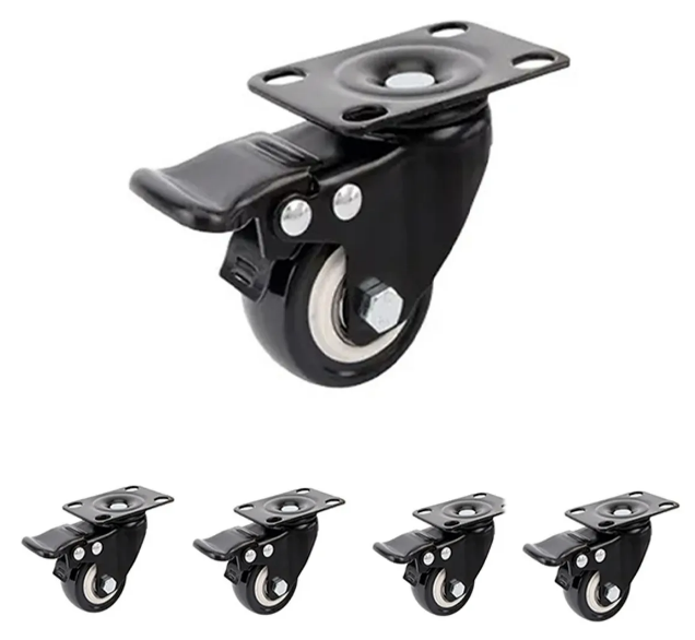 Foto 2 pulgar | Xtellar Rodajas Giratorias Premium De 3in Para Muebles Con Freno - Pack De 4