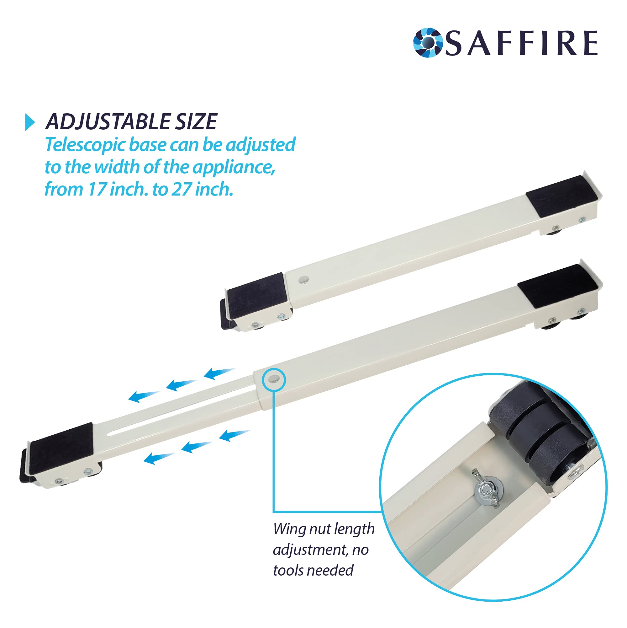 Foto 4 pulgar | Rodillos Para Electrodomésticos Saffire Heavy Duty  Ajustables  250 Kg - Venta Internacional.