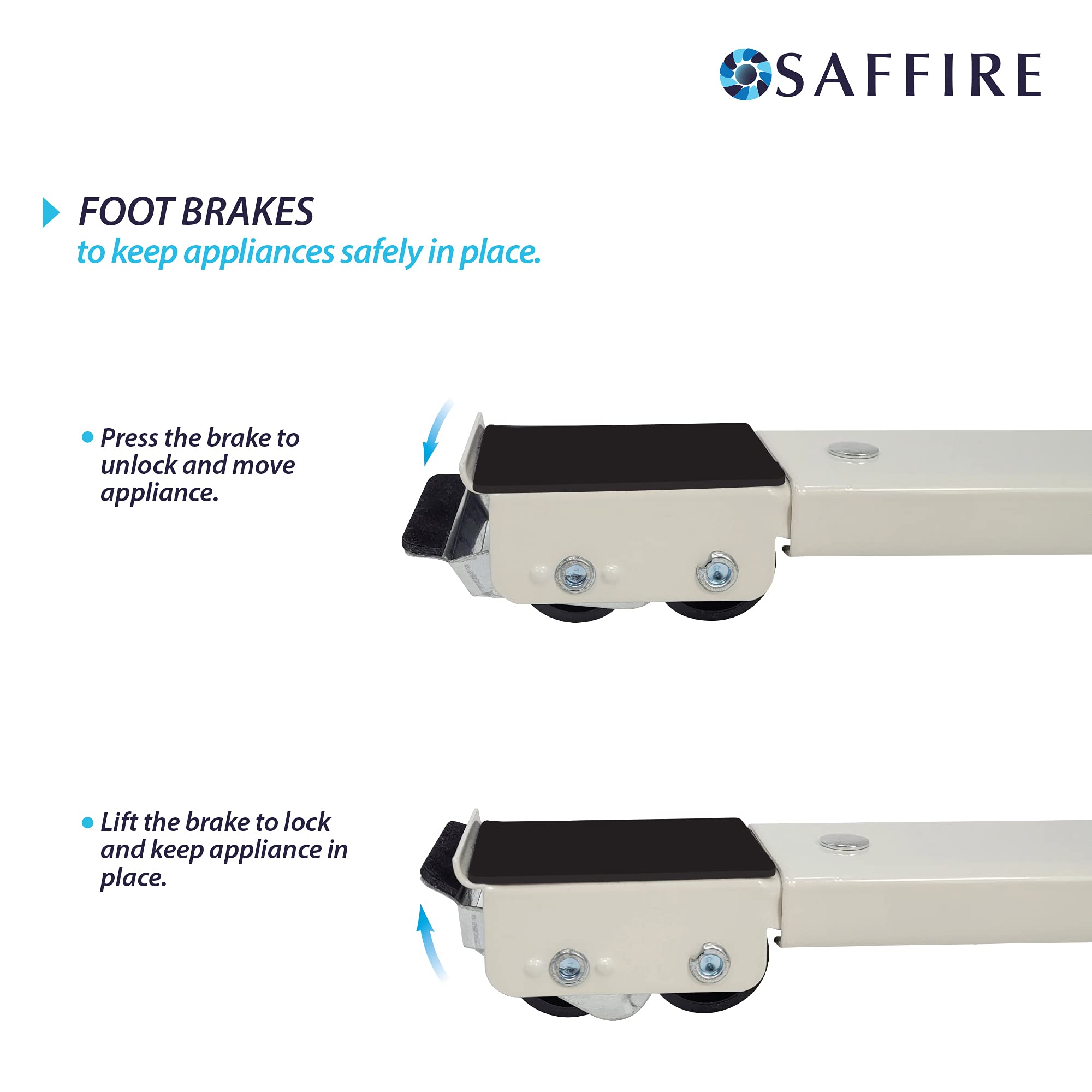 Foto 5 pulgar | Rodillos Para Electrodomésticos Saffire Heavy Duty  Ajustables  250 Kg - Venta Internacional.