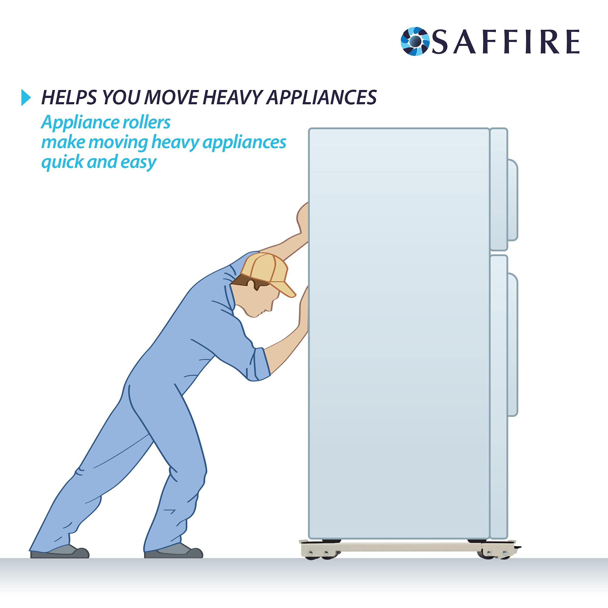 Foto 6 | Rodillos Para Electrodomésticos Saffire Heavy Duty  Ajustables  250 Kg - Venta Internacional.