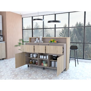 Foto 6 | Barra Auxiliar Excelsior Kiara Beige Madera MDP