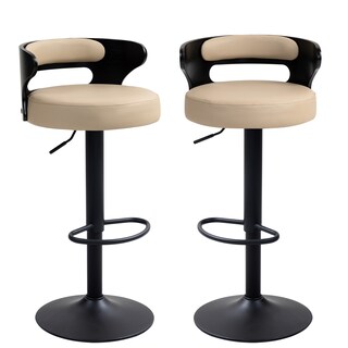 Foto 8 | Juego De 2 Taburetes De Barra Ajustables Beige