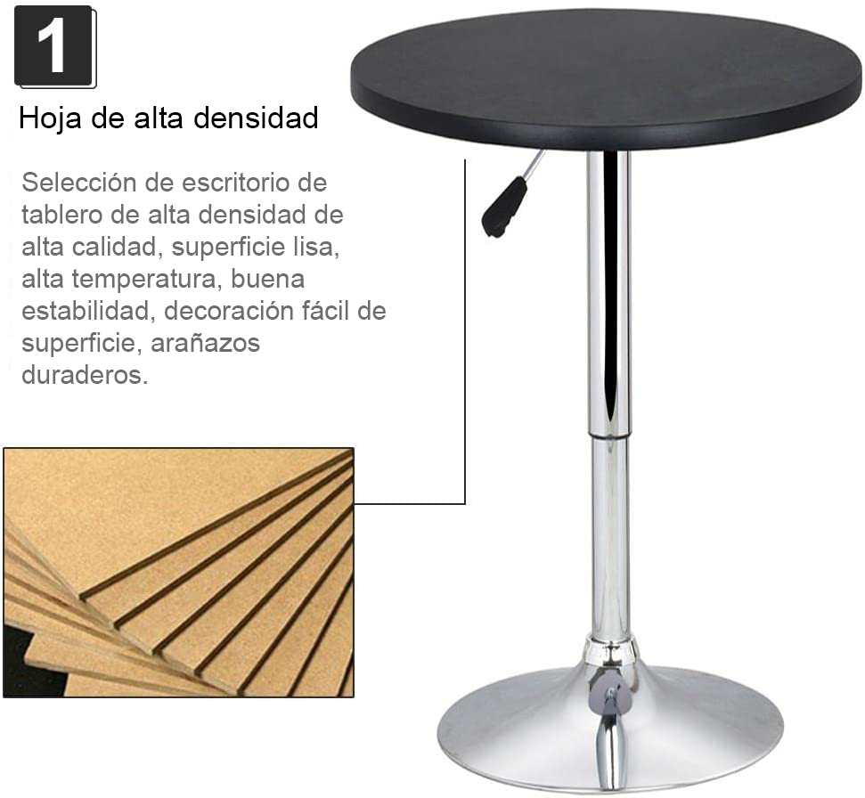 Foto 5 pulgar | Mesa Auxiliar Ajustable Sakuru Negra