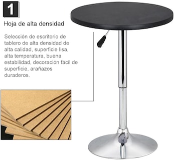 Foto 4 | Mesa Auxiliar Ajustable Sakuru Negra