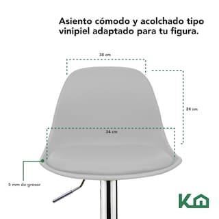 Foto 3 | Sillas Altas KingsHouse COMBO-KH-120 color Blanco 5 Piezas