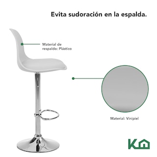 Foto 6 | Sillas Altas KingsHouse COMBO-KH-120 color Blanco 5 Piezas