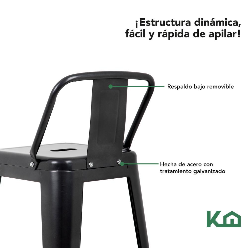 Foto 6 | Bancos Kingshouse Combokh94 Negro 2 Piezas