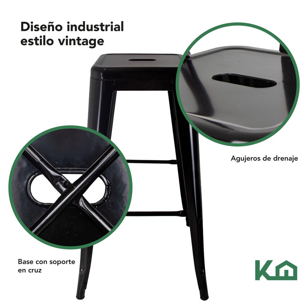 Foto 4 pulgar | Banco Alto KingsHouse 300254 color Negro