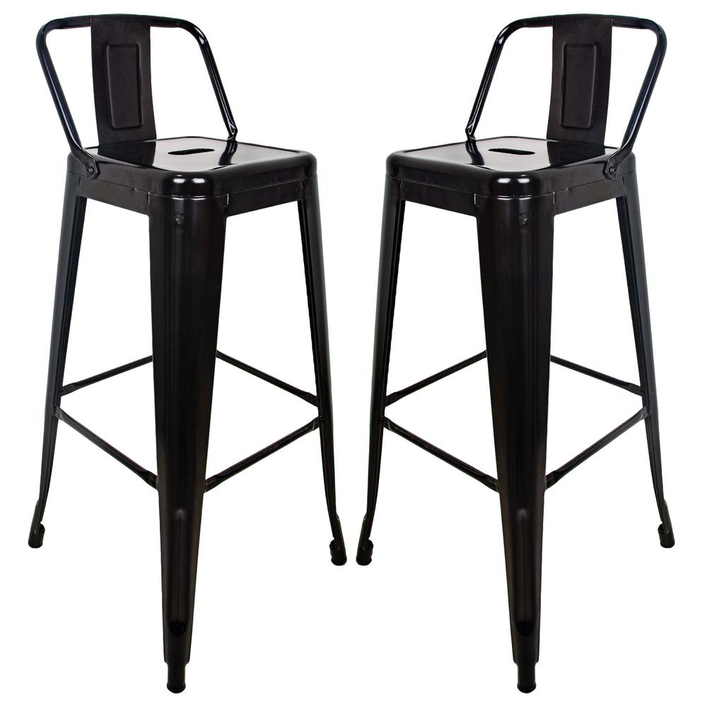 Foto 1 | Banco Alto Tipo Tolix KingsHouse COMBO-KH-94 color Negro 2 Piezas