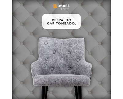 Foto 3 | Set de 2 Bancos para Bar Cosmobel Califa color Gris de Tela