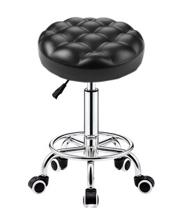 Foto 1 | Silla De Cocina Bar Giratoria Ajustable Juego Restaurante Negro