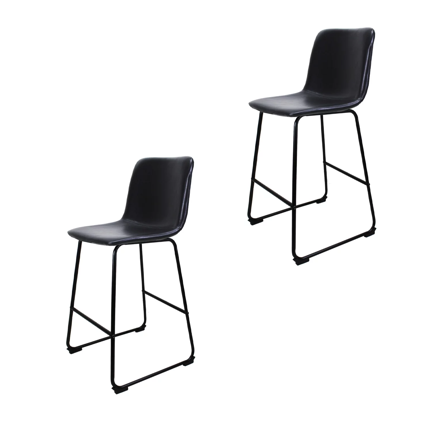 Foto 1 | Set de 2 Bancos Phoenix Mundo In 65cm Tapizado Pu Acero color Negro