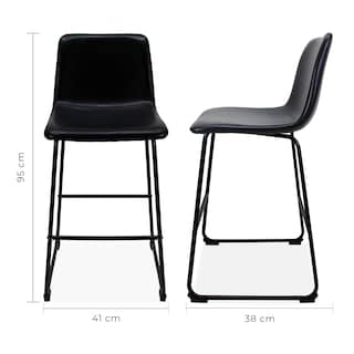 Foto 6 | Set de 2 Bancos Phoenix Mundo In 65cm Tapizado Pu Acero color Negro