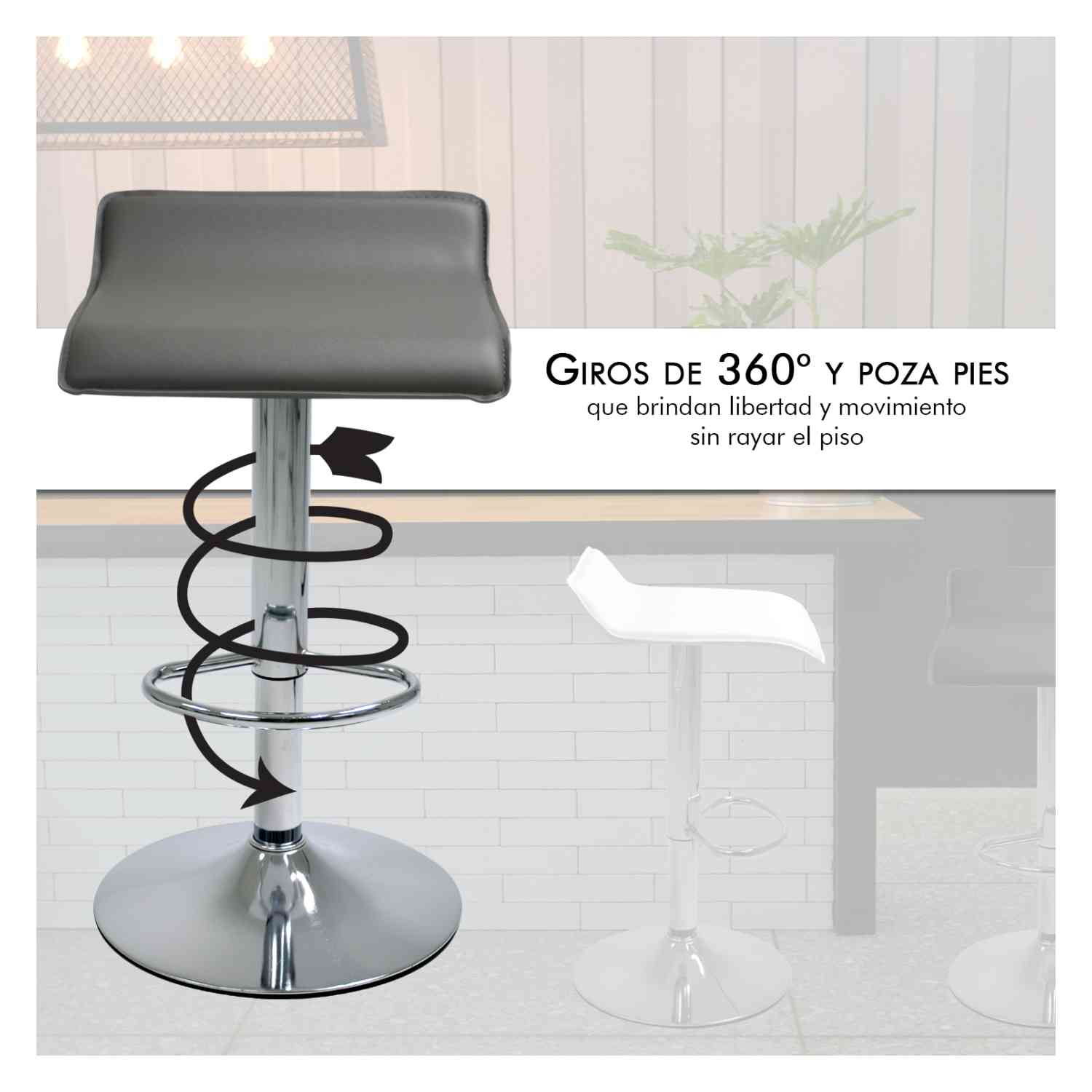 Foto 4 | Bancos Altos Rack & Pack MKZ-Bancobarrgri Gris 2 Piezas