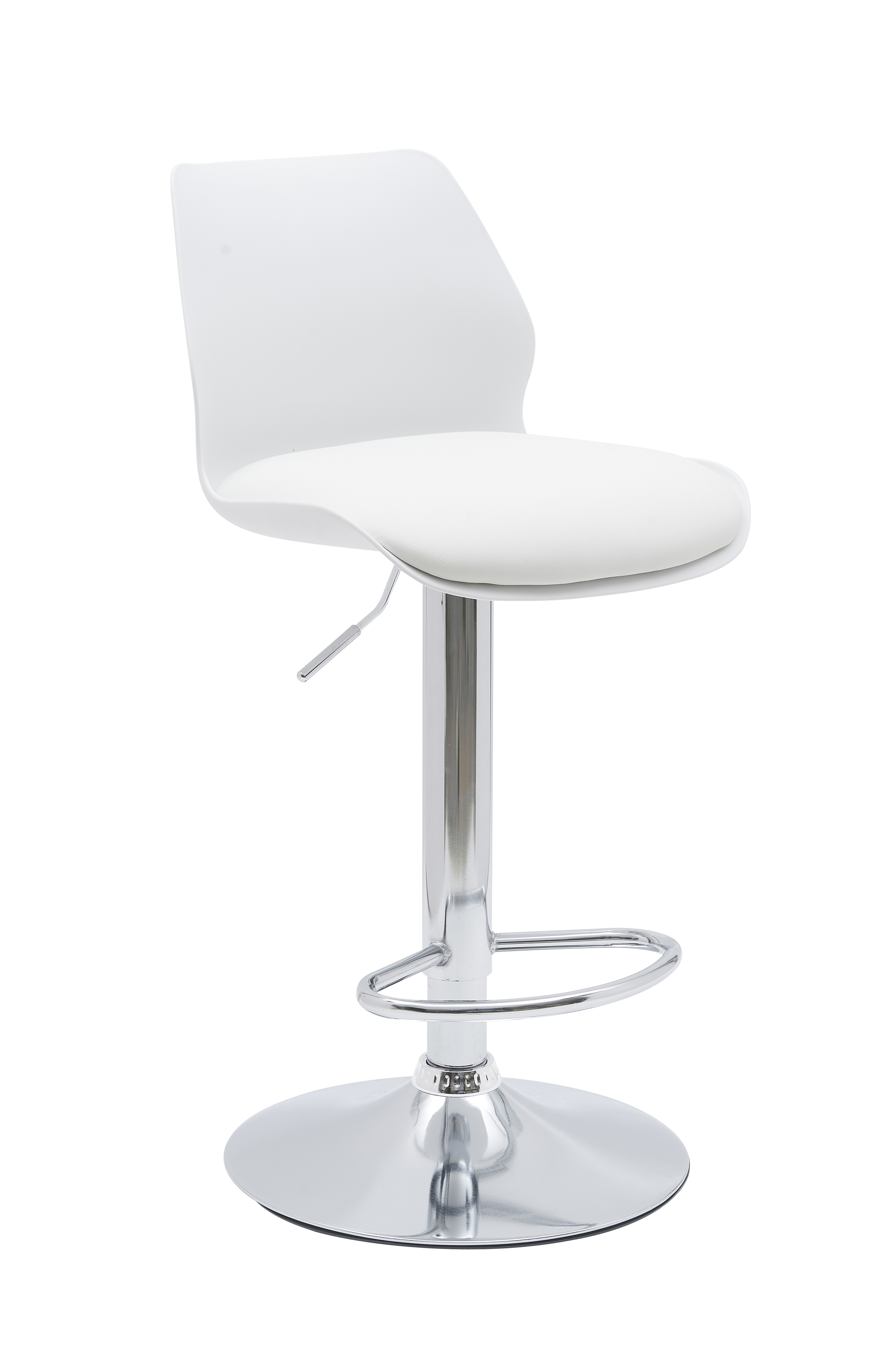 Foto 4 pulgar | Bancos Altos Giratorios con Respaldo EKE Life Home 2 Piezas Blancos