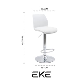 Foto 8 | Bancos Altos Giratorios con Respaldo EKE Life Home 2 Piezas Blancos