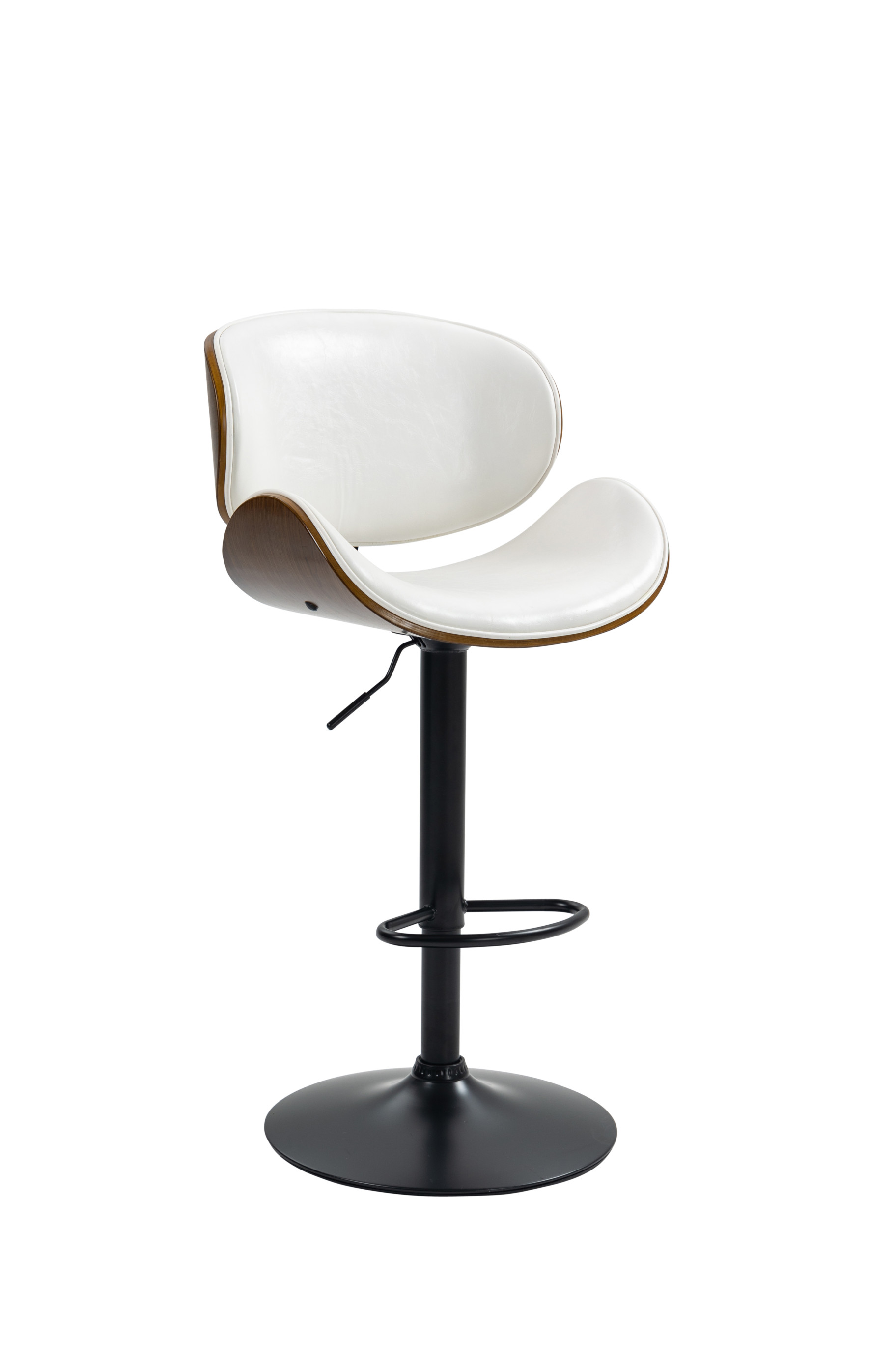 Banco Giratorio Premium Con Respaldo Cocina/barra Color Blanco
