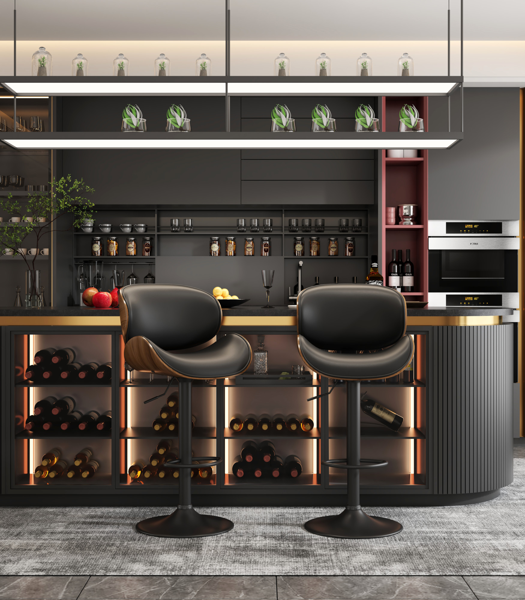 Foto 8 pulgar | Banco Giratorio Premium Con Respaldo Cocina/barra Color Negro