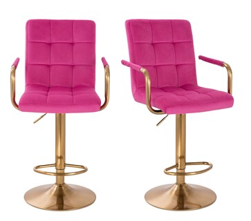 Foto 1 | Set Dos Bancos Euroluce Set7009f-4t Rosa Giratorio