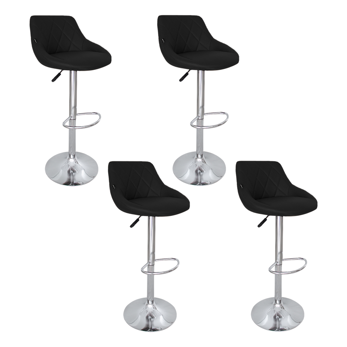 Foto 2 pulgar | Set 4 Bancos Giratorios Ajustables Para Barra, Cocina O Bar Marca Gravita